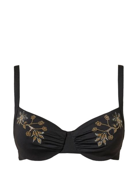 TWINSET floral-studded underwired bikini top - Black - zdjęcie produktu nr 1