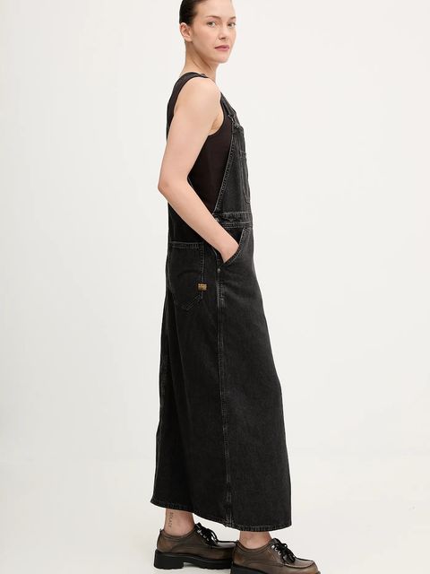 G-Star sukienka jeansowa kolor czarny maxi prosta D27734.E091 - zdjęcie produktu nr 2