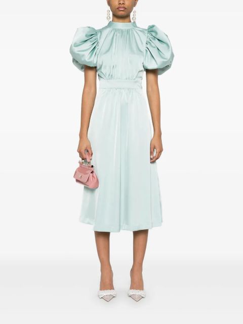 ROTATE BIRGER CHRISTENSEN puff-sleeve satin midi dress - Blue - zdjęcie produktu nr 2