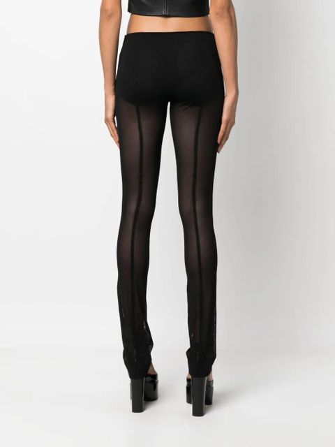 Blumarine low-rise semi-sheer trousers - Black