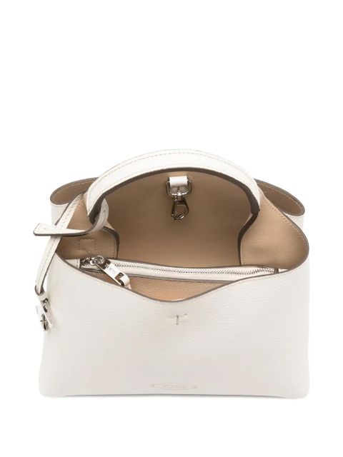 Tod's micro logo-charm tote bag - White