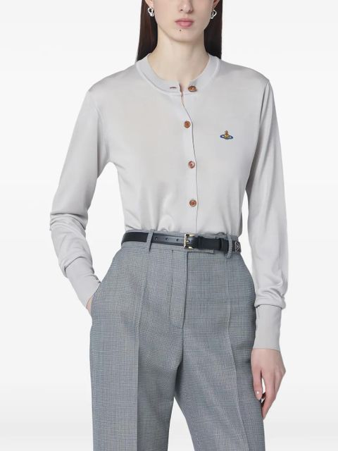 Vivienne Westwood orb-embroidered cardigan - Grey - zdjęcie produktu nr 1