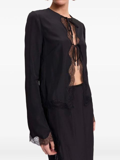 16Arlington Filipa lace-trims blouse - Black