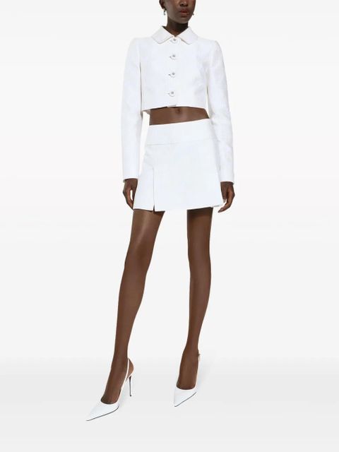 Dolce & Gabbana DG logo-jacquard miniskirt - White