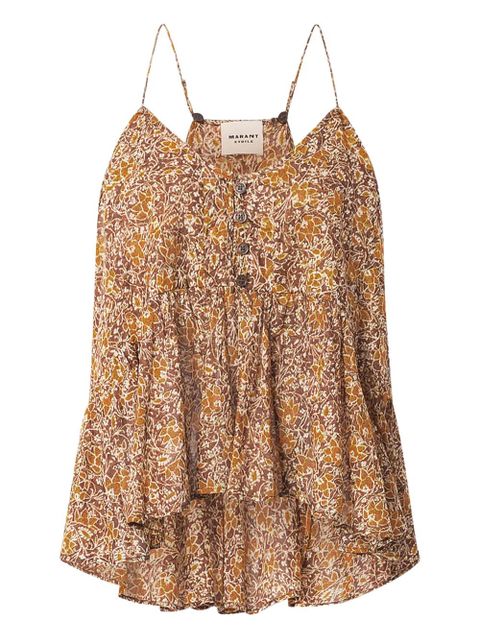 MARANT ÉTOILE LIRHETTA floral-pattern top - Brown - zdjęcie produktu nr 1