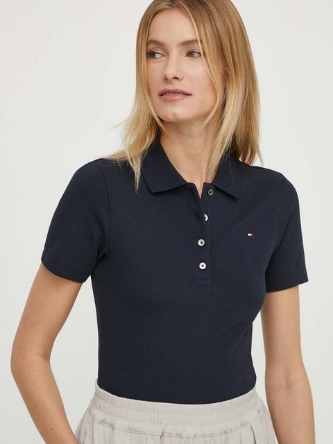Tommy Hilfiger polo damski kolor granatowy WW0WW42047 - zdjęcie produktu nr 1
