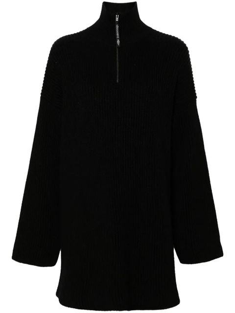 Balenciaga logo-appliqué ribbed jumper - Black - zdjęcie produktu nr 1
