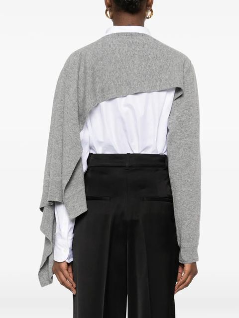 Jil Sander draped sweater - Grey