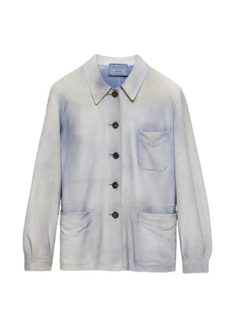 Prada suede caban jacket - Blue - zdjęcie produktu nr 1