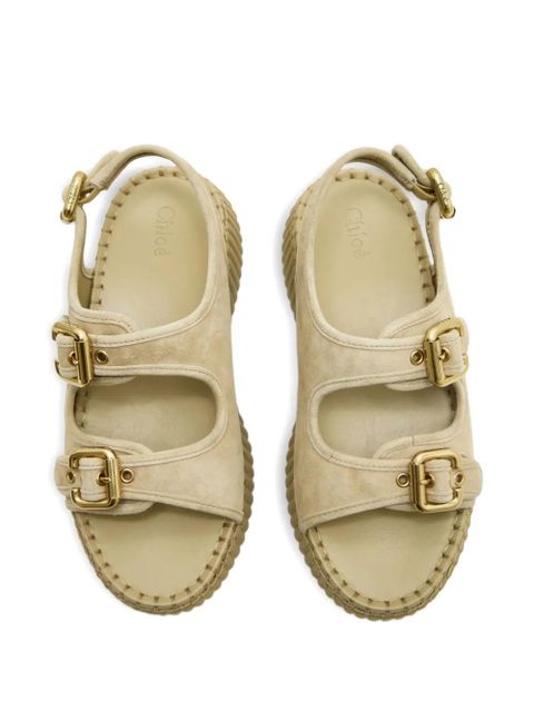 Chloé buckle leather sandals - Neutrals