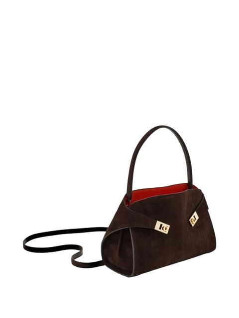 Ferragamo Hug animal-print suede tote bag - Brown