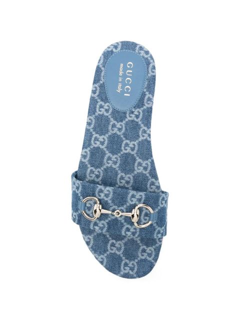 Gucci GG flat sandals - Blue