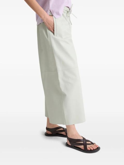 Yves Salomon leather trousers - Green