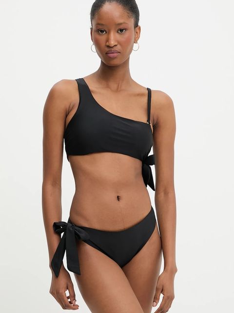 Answear.LAB biustonosz kąpielowy kolor czarny lekko usztywniona miseczka