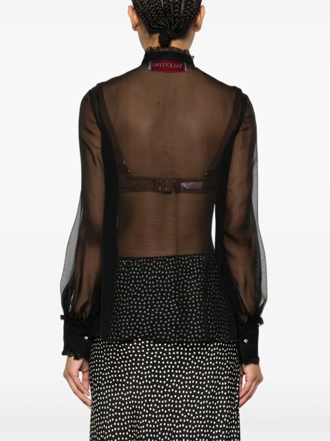 Valentino Garavani ruffle-detail shirt - Black