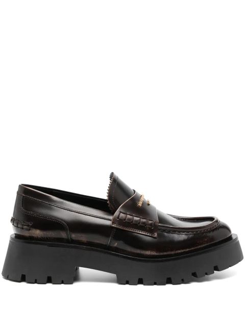 Alexander Wang Carter 45mm mid-heel leather loafers - Brown - zdjęcie produktu nr 1