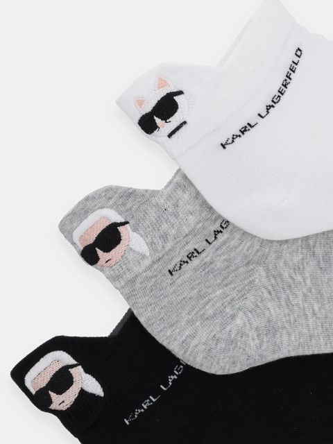 Karl Lagerfeld skarpetki 3-pack kolor szary A1M47025 - zdjęcie produktu nr 2