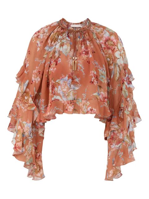 ZIMMERMANN ruffled awakened blouse - Orange - zdjęcie produktu nr 1