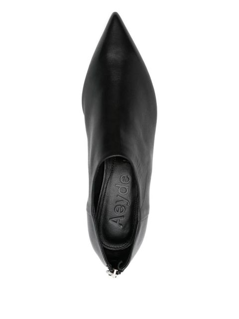 Aeyde Virun pointed-toe kitten-heel boots - Black