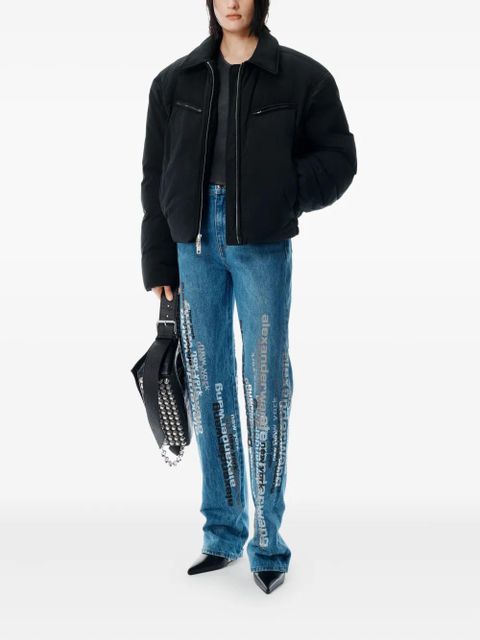 Alexander Wang logo-print jeans - Blue - zdjęcie produktu nr 2