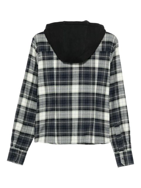 Coperni plaid-pattern hooded shirt - White