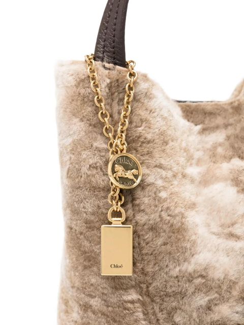 Chloé mini Spin tote bag - Grey - zdjęcie produktu nr 2