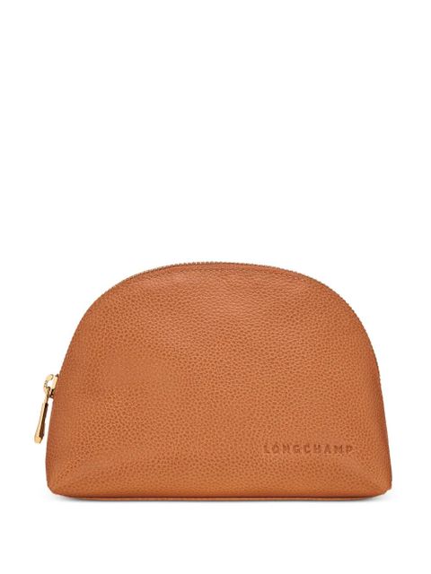 Longchamp Le Foulonné grained-leather pouch - Orange - zdjęcie produktu nr 1