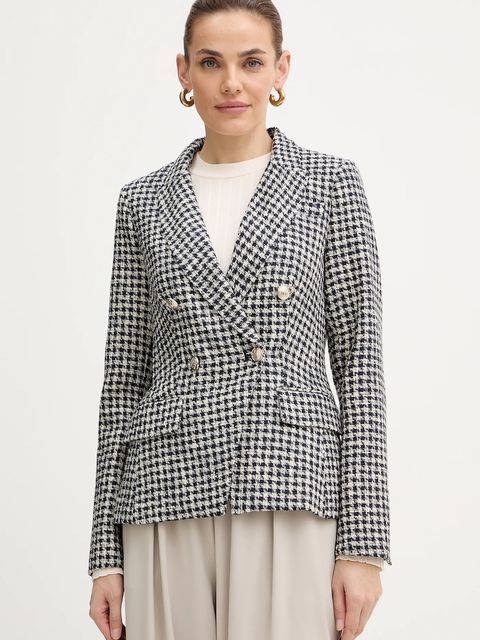 Morgan marynarka kolor beżowy jednorzędowa wzorzysta VJEAN.F - zdjęcie produktu nr 1