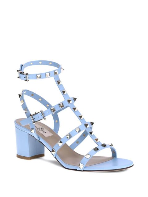 Valentino Garavani 60mm Rockstud block-heel sandals - Blue