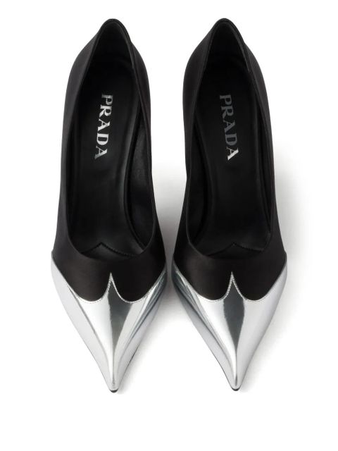 Prada 85mm satin-finish pumps - Black