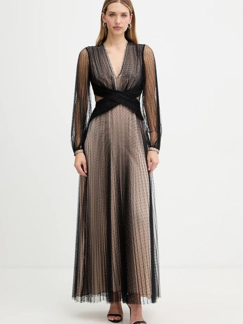 Twinset sukienka kolor czarny maxi rozkloszowana 252TT2021 - zdjęcie produktu nr 1