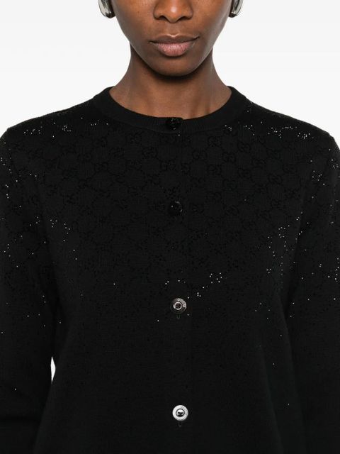 Gucci embellished button knitwear - Black