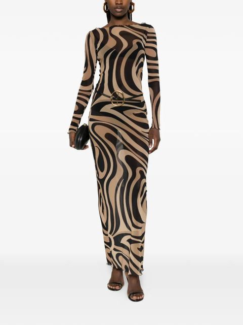 PUCCI patterned maxi dress - Brown - zdjęcie produktu nr 2