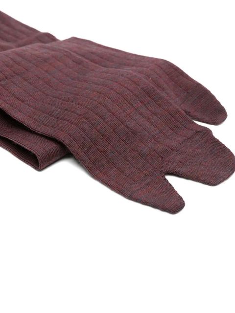 Maison Margiela Tabi bootleg ribbed socks - Red - zdjęcie produktu nr 2