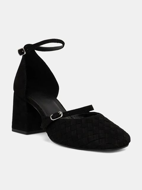 Answear.LAB czółenka zamszowe kolor czarny - zdjęcie produktu nr 2