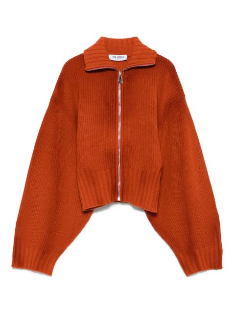 The Attico zip-front ribbed cardigan - Orange - zdjęcie produktu nr 1