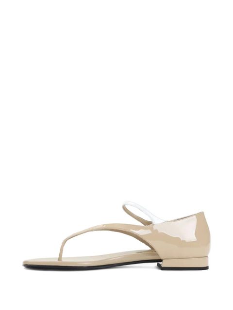Miu Miu two-tone patent-leather sandals - Neutrals