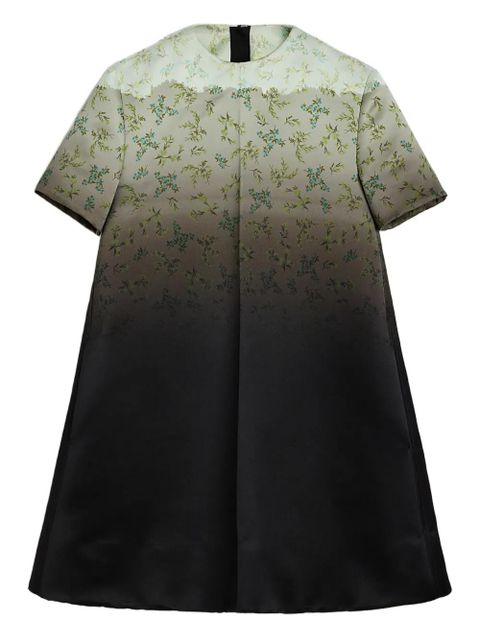 Jil Sander floral-print gradient mini dress - Green - zdjęcie produktu nr 1