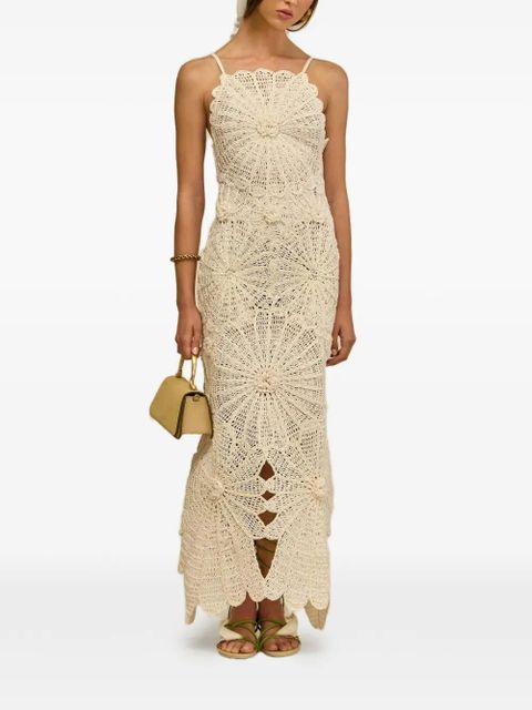 Cult Gaia Elif crochet floral maxi dress - Neutrals - zdjęcie produktu nr 1