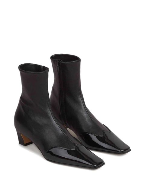 KHAITE patent leather boots - Black