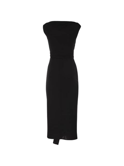 Max Mara Aureo draped midi dress - Black - zdjęcie produktu nr 2