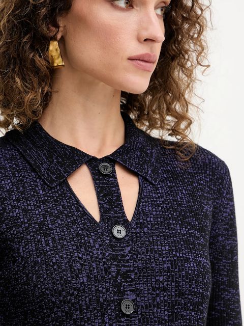 Patrizia Pepe sukienka kolor fioletowy midi dopasowana 8A1548 K269