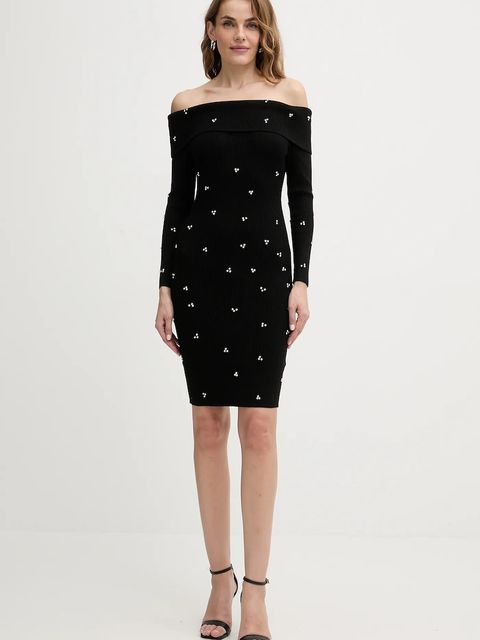 Guess sukienka ALISHA kolor czarny mini dopasowana W5BK64 Z2YJ2 - zdjęcie produktu nr 2