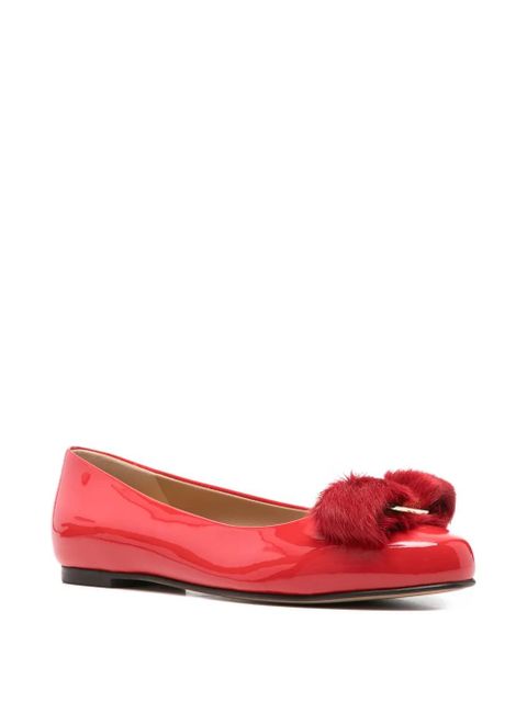Ferragamo bow-detail ballet flats - Red - zdjęcie produktu nr 2