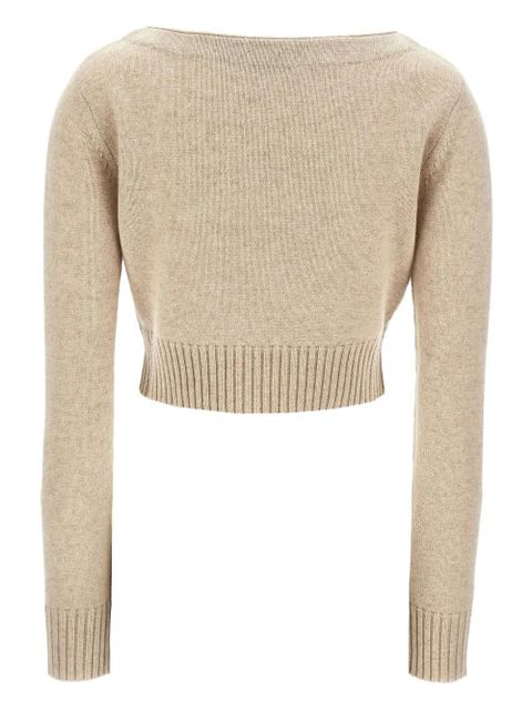 Max Mara boat-neck cuffed-sleeve sweater - Neutrals - zdjęcie produktu nr 2