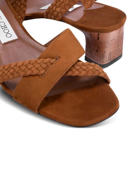 Jimmy Choo braided-strap sandals - Brown
