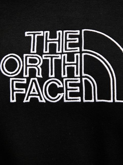 The North Face bluza Drew Peak Light damska kolor czarny z kapturem wzorzysta NF0A8C1DKY41