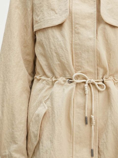 Guess kurtka NATASHA damska kolor beżowy przejściowa W4YL24 WGAW2