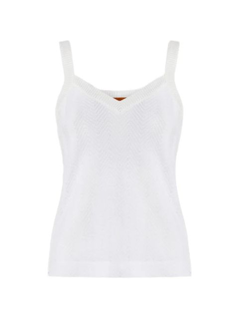 Missoni V-neck texture top - White - zdjęcie produktu nr 1
