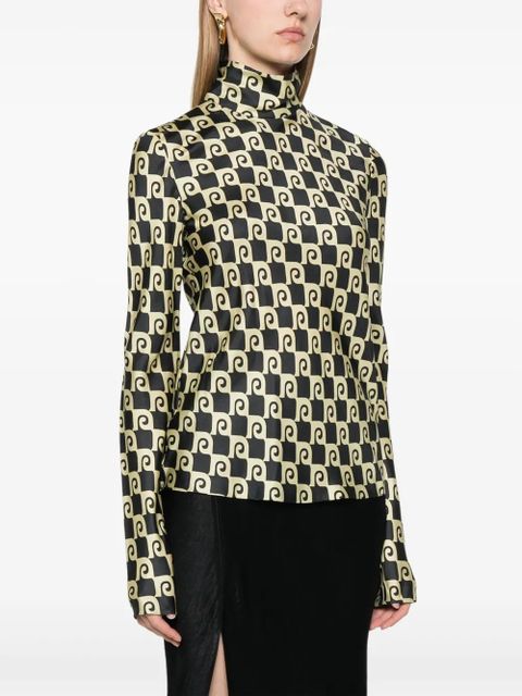 Nanushka roll-neck long-sleeve top - Yellow